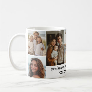 Create a Custom Photo Collage with 7 Photos - Text Coffee Mug
