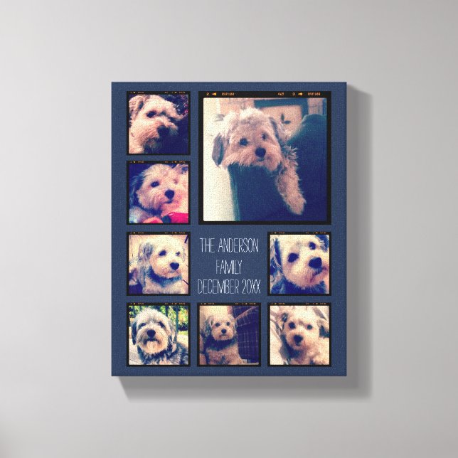 Create a Custom Photo Collage with 8 Photos Canvas Print (Front)