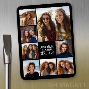Create a Custom Photo Collage with 8 Photos Magnet