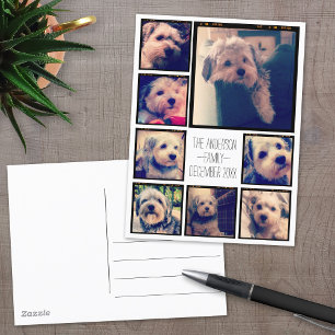 Create a Custom Photo Collage with 8 Photos Postcard