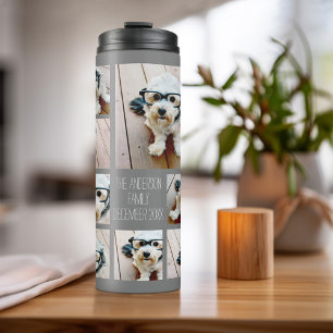 Create a Custom Photo Collage with 8 Photos Thermal Tumbler