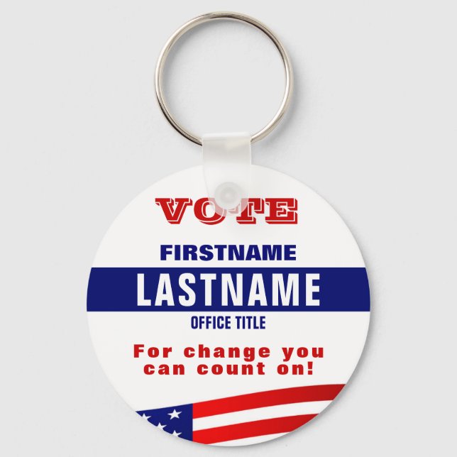 Create a Custom Political  Keychain (Front)