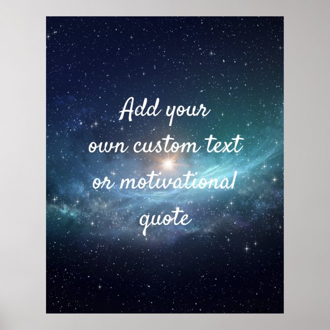 Create A Custom Quote Poster - Night Sky (Front)