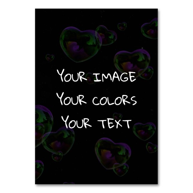 Create a Custom Table Number (Front)