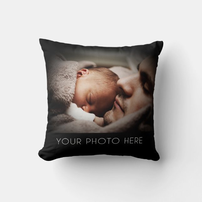 Create A Family Photo Gift Throw Pillow (Front)