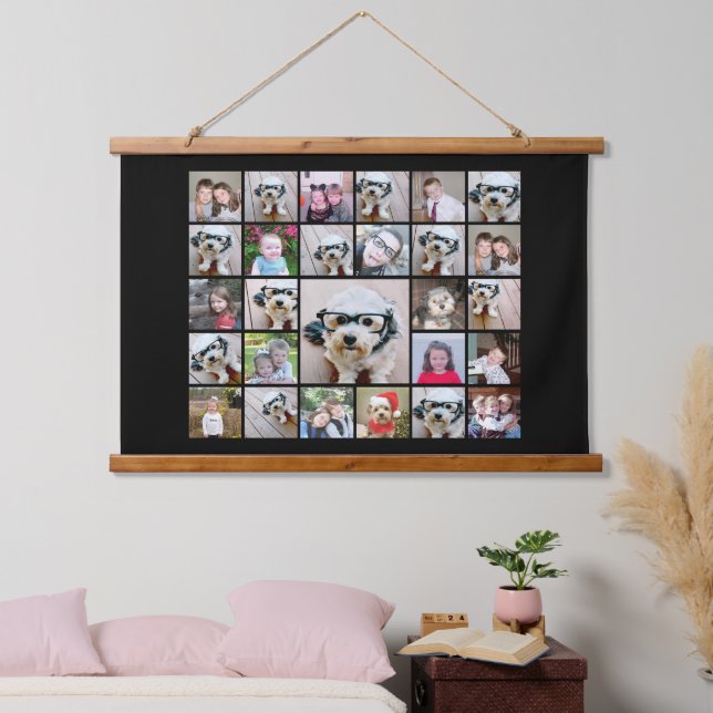 Create a Funky Photo Collage with 27 Photos Hanging Tapestry (Bedroom)