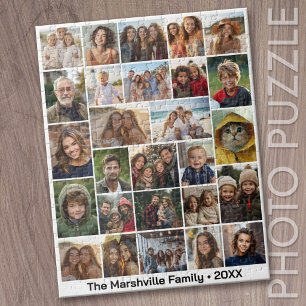 Create a Funky Photo Collage with 27 Photos Jigsaw Puzzle
