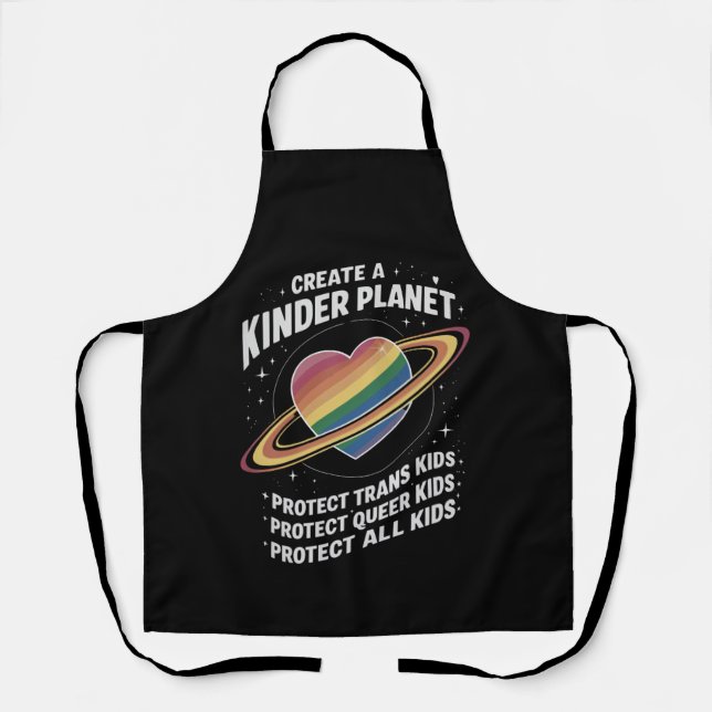 Create A Kinder Planet For LGBTQ Youth Apron (Front)