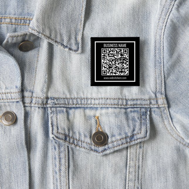 Create a Modern QR code Instantly  2 Inch Square Button (In Situ)