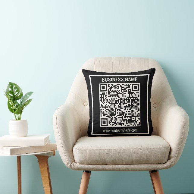 Create a Modern QR code Instantly  Throw Pillow (Chair)