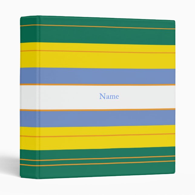 Create-A-Name Classic Stripes 1Binder Binder (Front/Spine)