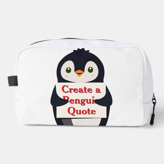 Create a Penguin Quote Dopp Kit (Front)