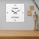 Create A Personalized Clock 2!<br><div class="desc">Add a touch of art to the time on your wall and make any room look better. Give a gift to a friend or loved one with a cherished picture. A stylish and useful way to display a favourite photograph. Choose one of three styles and shapes, whichever is to your...</div>