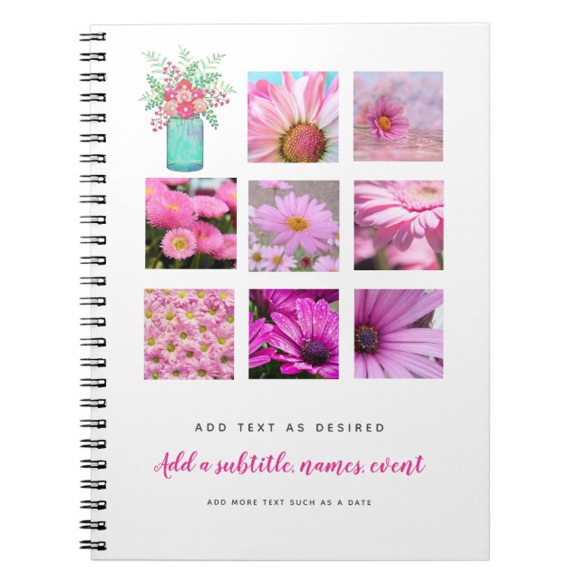 Create a Personalized Journal ADD PHOTOS and TEXT (Front)