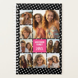 Create a Photo Collage with 8 Photos - black pink Planner