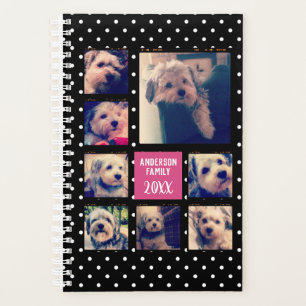 Create a Photo Collage with 8 Photos - black pink Planner