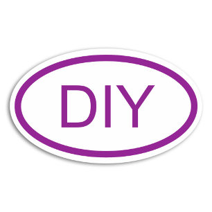 Create a Purple Euro Style Oval Sticker