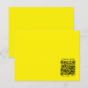 Create a QR Code Easily Seen Bright Yellow Black Card