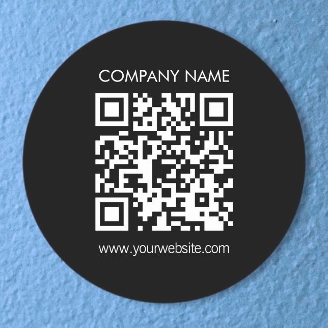Create a QR code instantly Modern simple design Classic Round Sticker (Creator Uploaded)