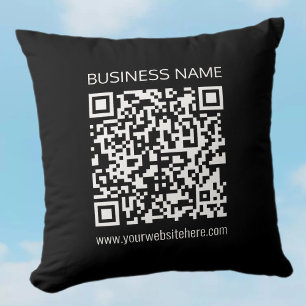 Create a QR Code Instantly with Your Website’s URL Throw Pillow
