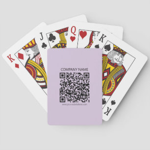 Create a QR Code   Pale Lavender Violet Playing Cards