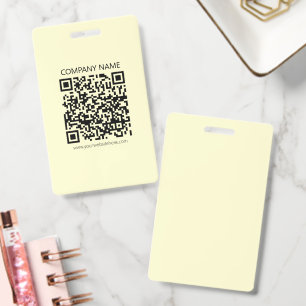 Create a QR Code Pale Yellow Badge