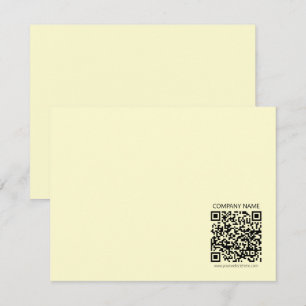 Create a QR Code   Pale Yellow Card