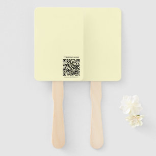 Create a QR Code Pale Yellow Hand Fan