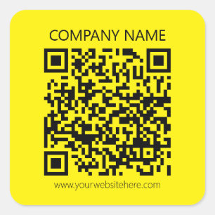 Create a QR Code Pale Yellow Square Sticker