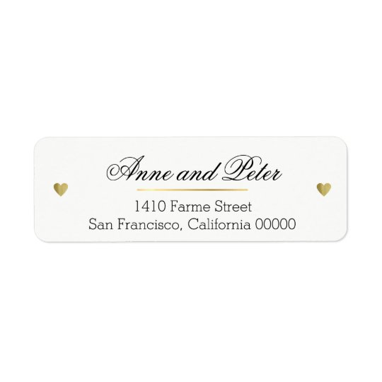 create a romantic custom elegant wedding return address label