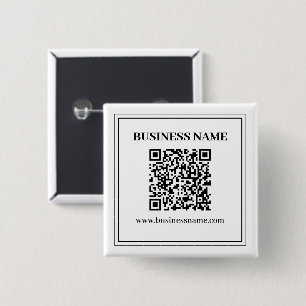 Create a Scannable QR code Black & White 2 Inch Square Button