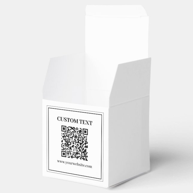 Create a Scannable QR code | Black & White Favor Box (Opened)