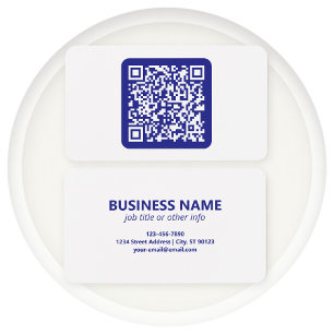 Create a Scannable QR code   Editable Dark Blue