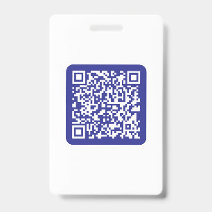 Create a Scannable QR code Editable Dark Blue Badge