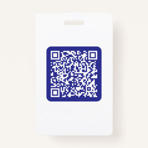 Create a Scannable QR code Editable Dark Blue Badge