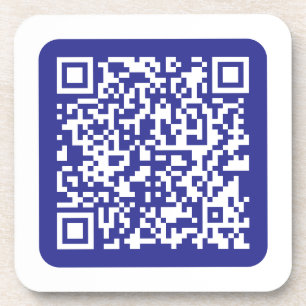 Create a Scannable QR code Editable Dark Blue Coaster