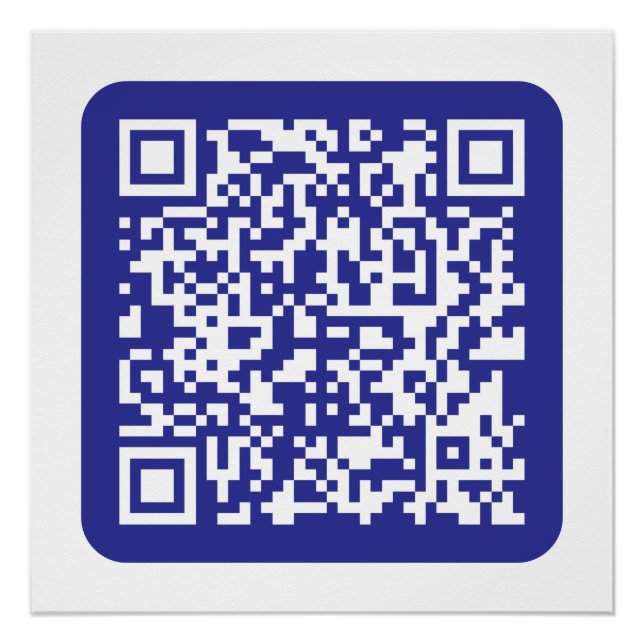 Create a Scannable QR code | Editable Dark Blue Poster (Front)