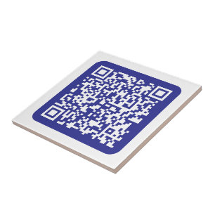 Create a Scannable QR code Editable Dark Blue Tile