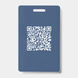 Create a Scannable QR Code Faded Navy Blue Badge