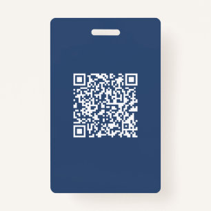 Create a Scannable QR Code Faded Navy Blue Badge