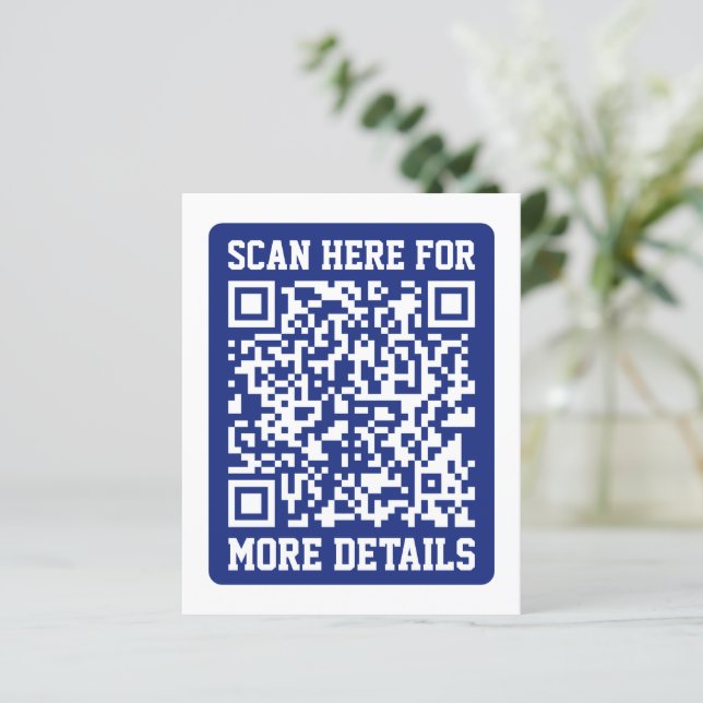 Create a Scannable QR code | Navy Blue (editable) (Standing Front)