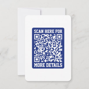 Create a Scannable QR code   Navy Blue (editable) Card