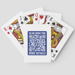 Create a Scannable QR code Navy Blue (editable) Playing Cards
