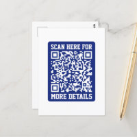 Create a Scannable QR code | Navy Blue (editable)