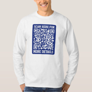 Create a Scannable QR code Navy Blue (editable) T-Shirt