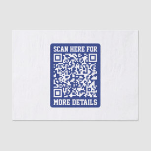 Create a Scannable QR code   Navy Blue (editable) Tissue Paper