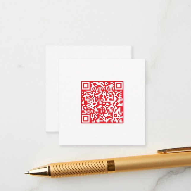 Create a Scannable Red (editable) QR code Enclosure Card (Front/Back In Situ)