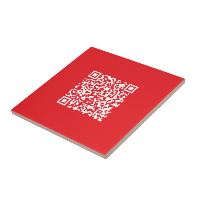 Create a Scannable Red (editable) QR code Tile (Side)