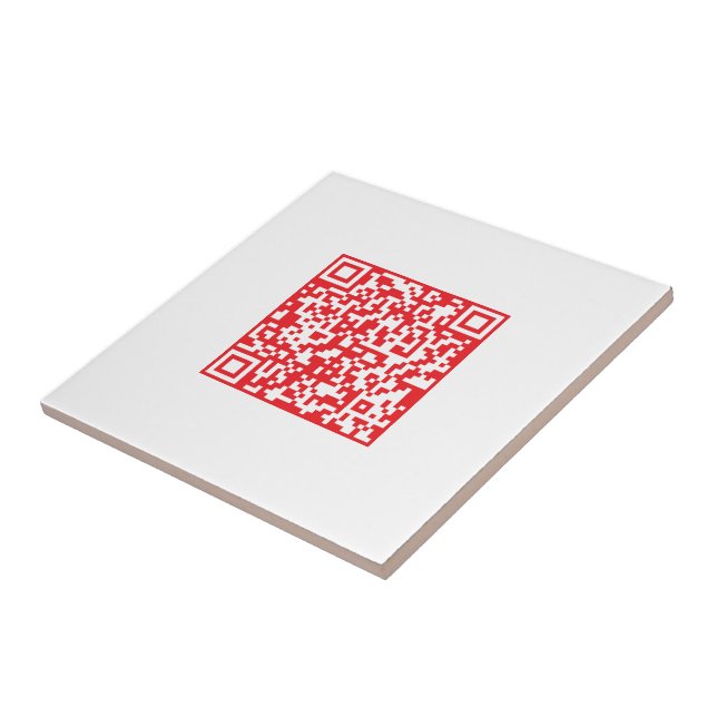 Create a Scannable Red (editable) QR code Tile (Side)