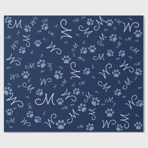create a seamless personalized paw wrapping paper